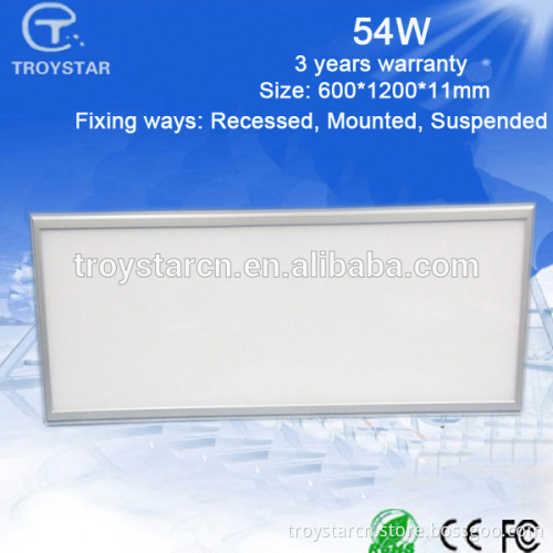 Shenzhen New Design 54W 1200*600 led panel light square flat surface mounted led panel ceiling lighting